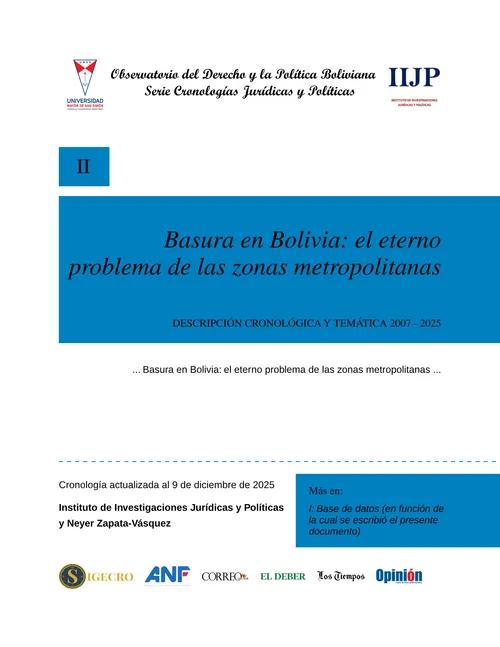 Basura en Bolivia: el eterno problema de las zonas metropolitanas